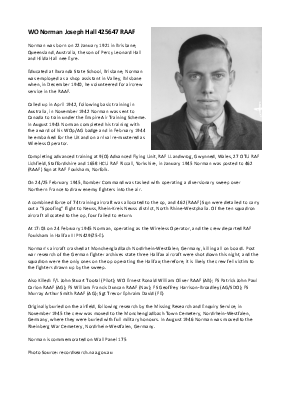 A preview of a PDF biography for Hall, Norman Joseph